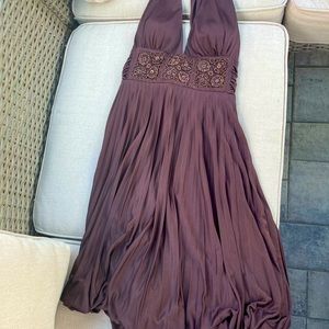Brown halter dress for any special occasion